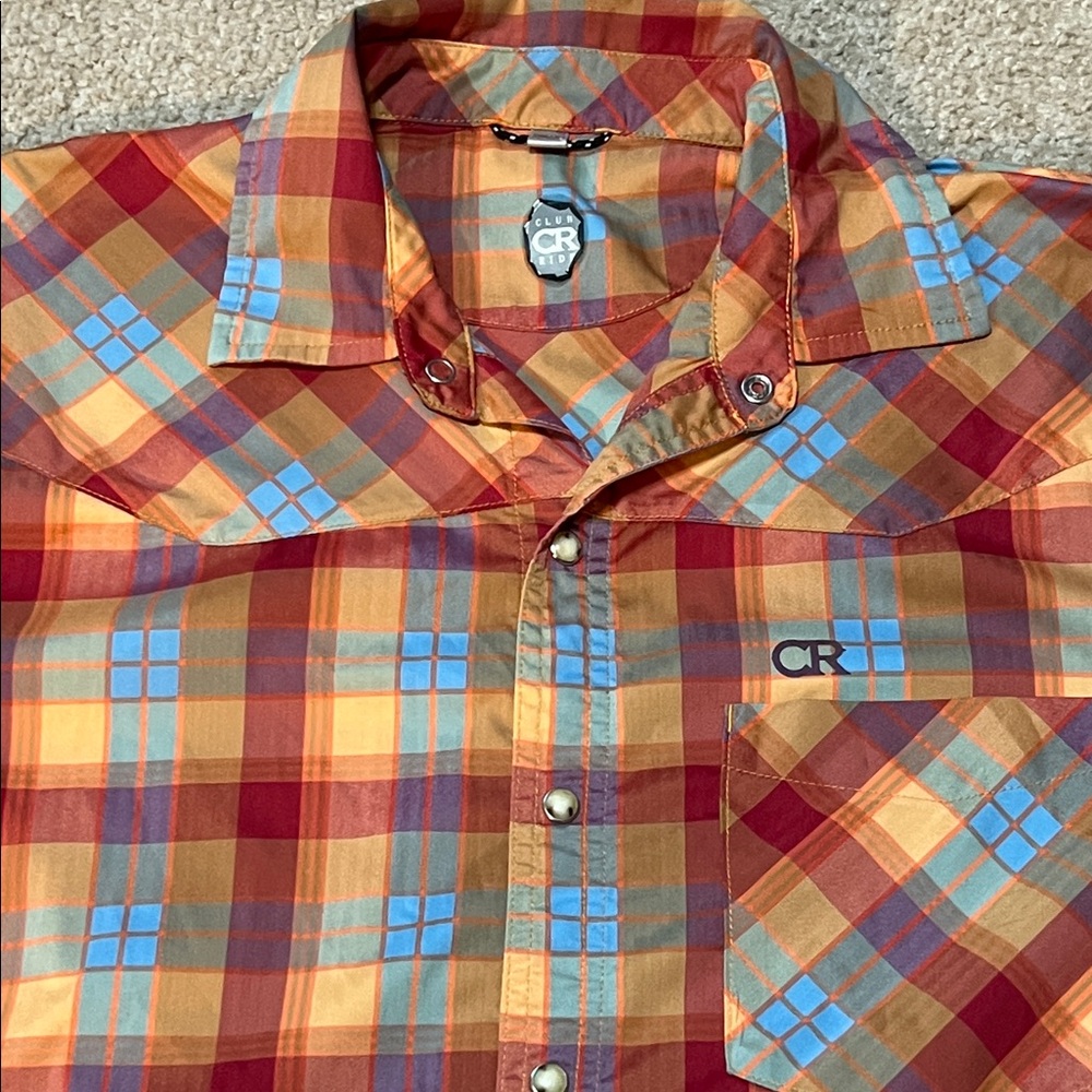 Club Ride Apparel Multicolor Plaid Button Down Shirt - Picture 2 of 9